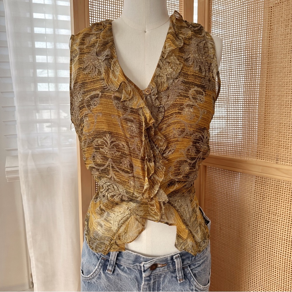 VINTAGE 90’s boho silk top